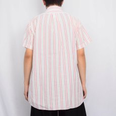 画像3: 60's Golden Eagle ストライプ柄 3点留め コットンボタンダウンシャツ M (3)