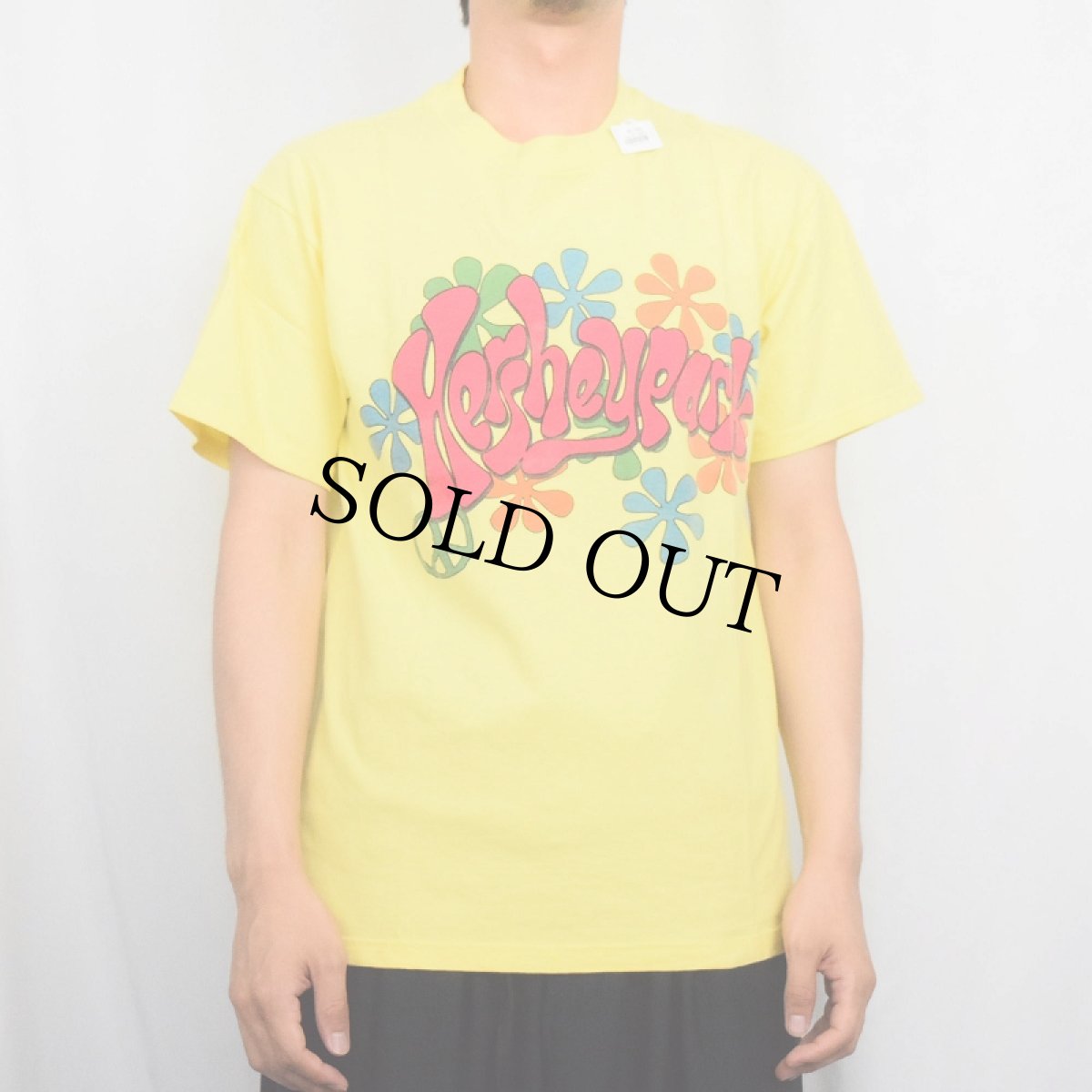 画像2: 90's Hersheypark USA製 ピースマークプリントTシャツ M (2)