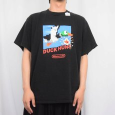 画像2: 2000's Nintendo DUCK HUNT ビデオゲームプリントTシャツ BLACK L (2)