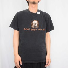 画像2: 2000's Normal people scare me! ピエロプリントTシャツ BLACK L (2)