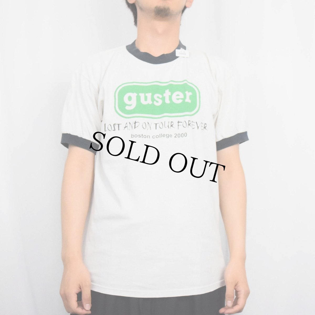 画像2: 2000's GUSTER "LOST AND ON TOUR FOREVER" オルタナティブロックバンドリンガーTシャツ L (2)