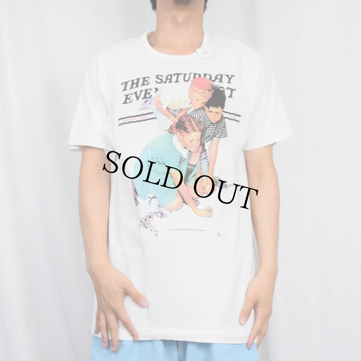画像2: 90's Norman Rockwell USA製 "The Saturday Evening Post" アートプリントTシャツ XL (2)