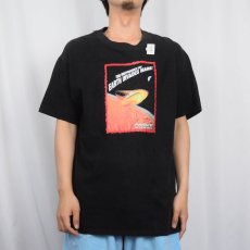 画像2: 90's The Planetary Society "EARTH INVADES MARS!" パロディプリントTシャツ BLACK L (2)