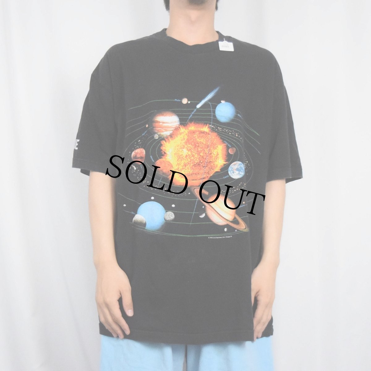 画像2: 90's "Solar System" プリントTシャツ BLACK XL (2)