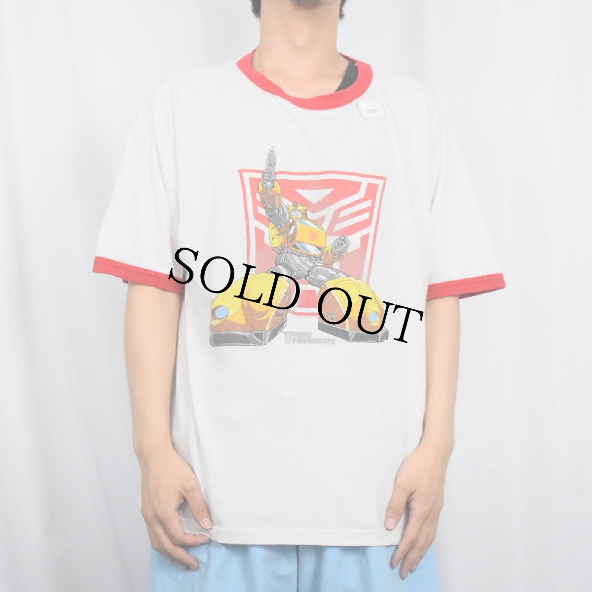 画像2: 2000's Transformers "BUMBLEBEE" アニメプリントリンガーTシャツ (2)