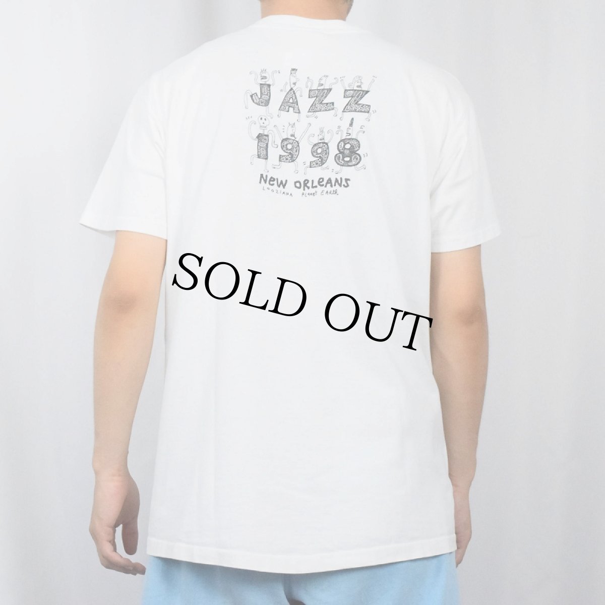 画像4: 90's BIG HED "BIG EASY JAZZ 1998" アートプリントTシャツ L (4)