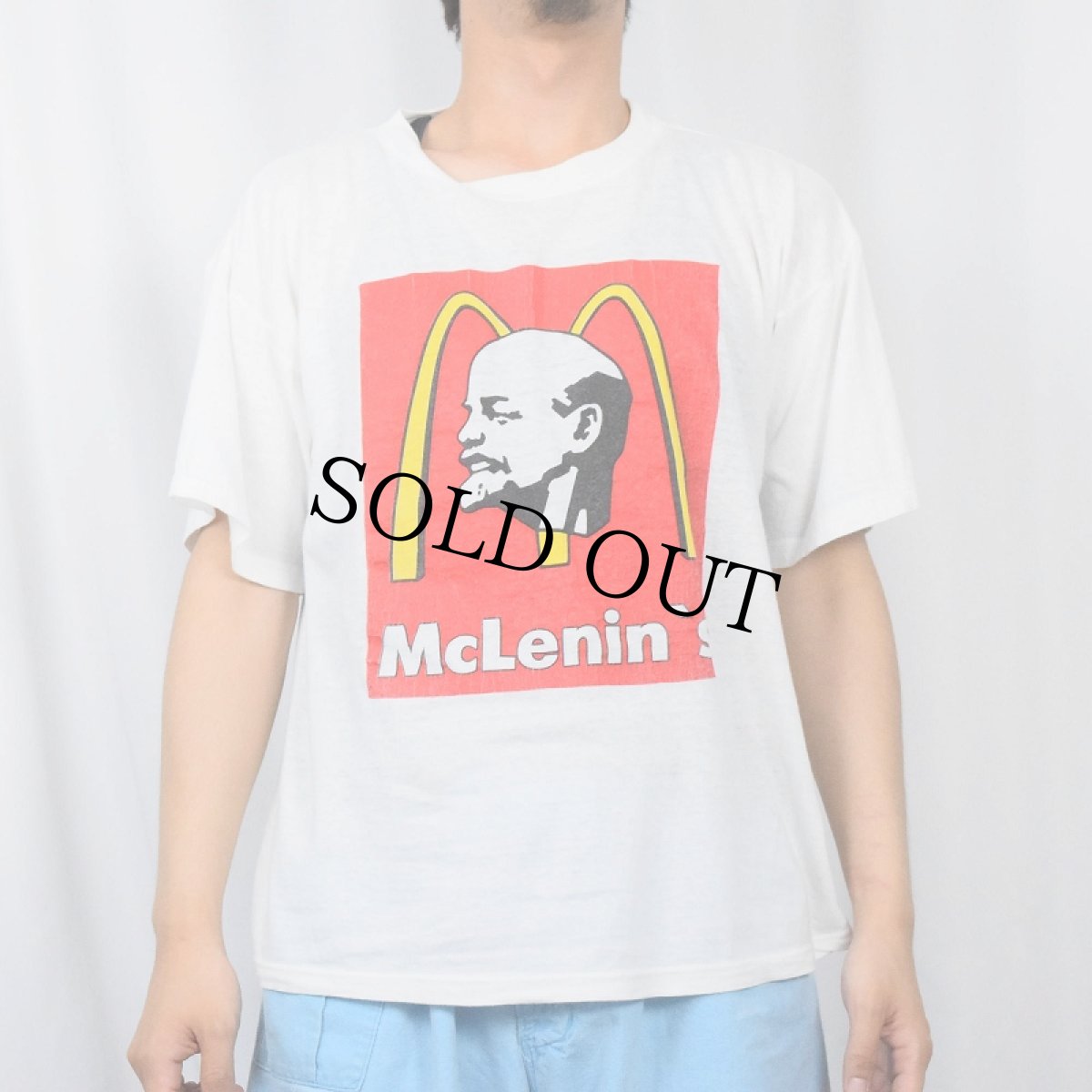 画像3: McLenin's "THE PARTY IS OVER" パロディプリントTシャツ (3)