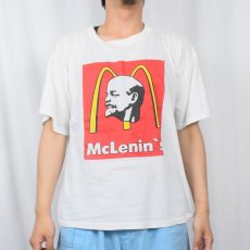 画像3: McLenin's "THE PARTY IS OVER" パロディプリントTシャツ (3)