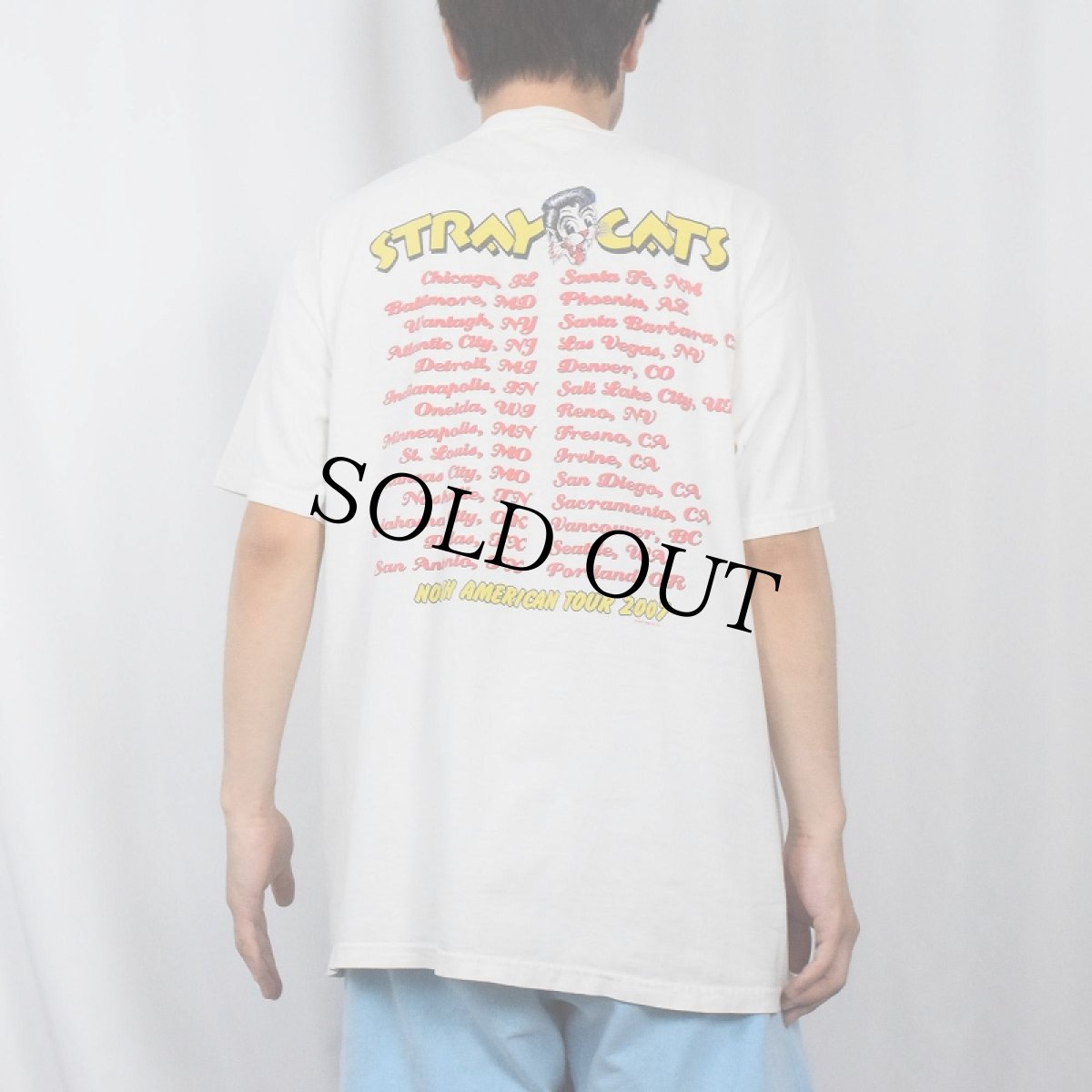 画像4: 2000's Stray Cats "NORTH AMERICAN TOUR" ロカビリーバンドツアーTシャツ L (4)