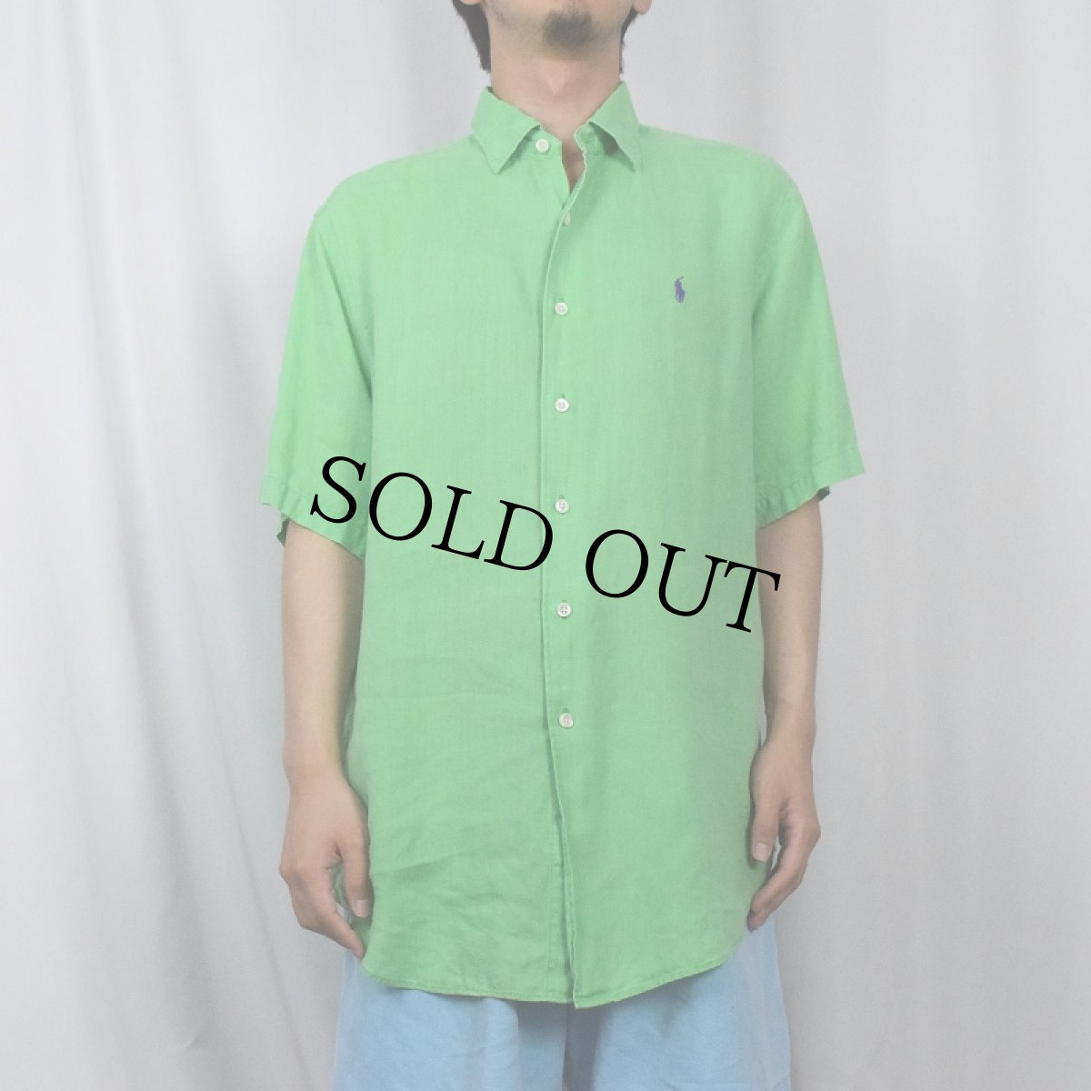 画像2: POLO Ralph Lauren リネンシャツ L (2)