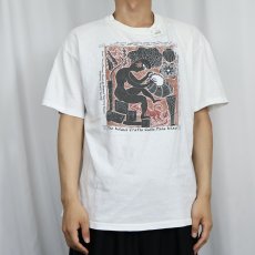画像2: 90's The Maui Crafts Guild USA製 イラストプリントTシャツ XL (2)