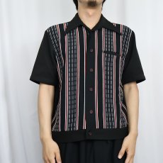 画像2: 70's JCPenney ニットシャツ BLACK L (2)