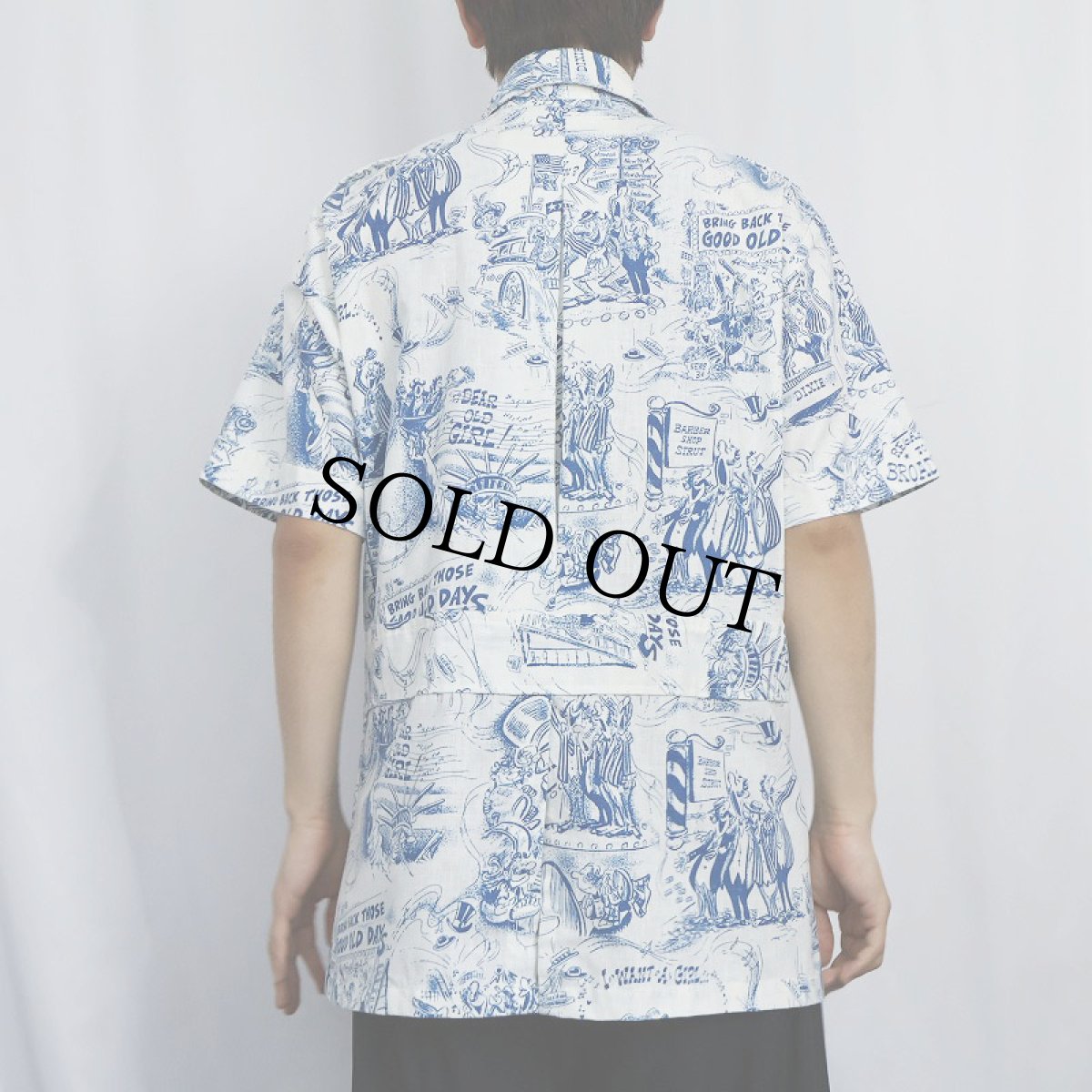 画像3: 70's ロードトリップ柄 コットンアロハシャツ (3)