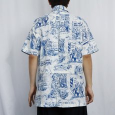 画像3: 70's ロードトリップ柄 コットンアロハシャツ (3)