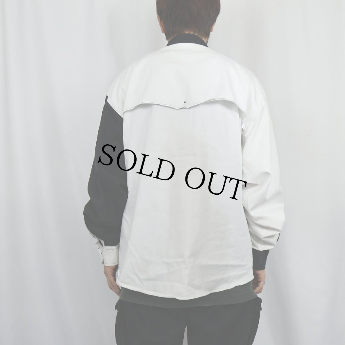 画像4: 80's Panhandle Slim USA製 2トーン バンドカラー コットンシャツ XL (4)