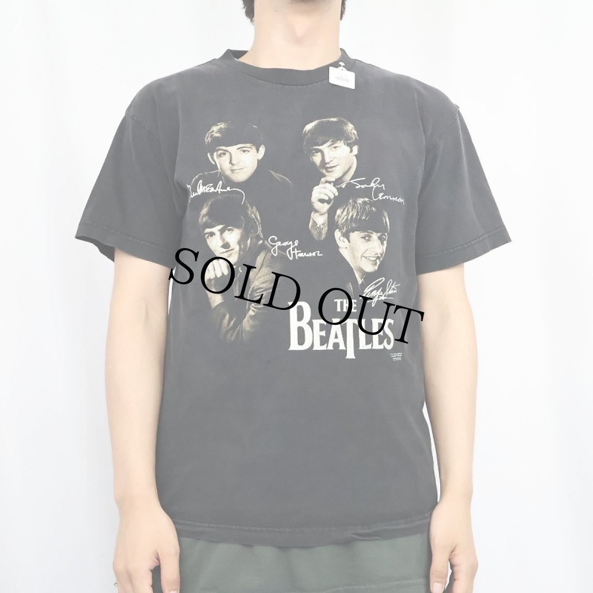 画像2: 2000's THE BEATLES ロックバンドTシャツ BLACK M (2)