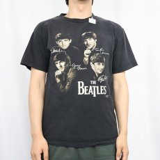 画像2: 2000's THE BEATLES ロックバンドTシャツ BLACK M (2)