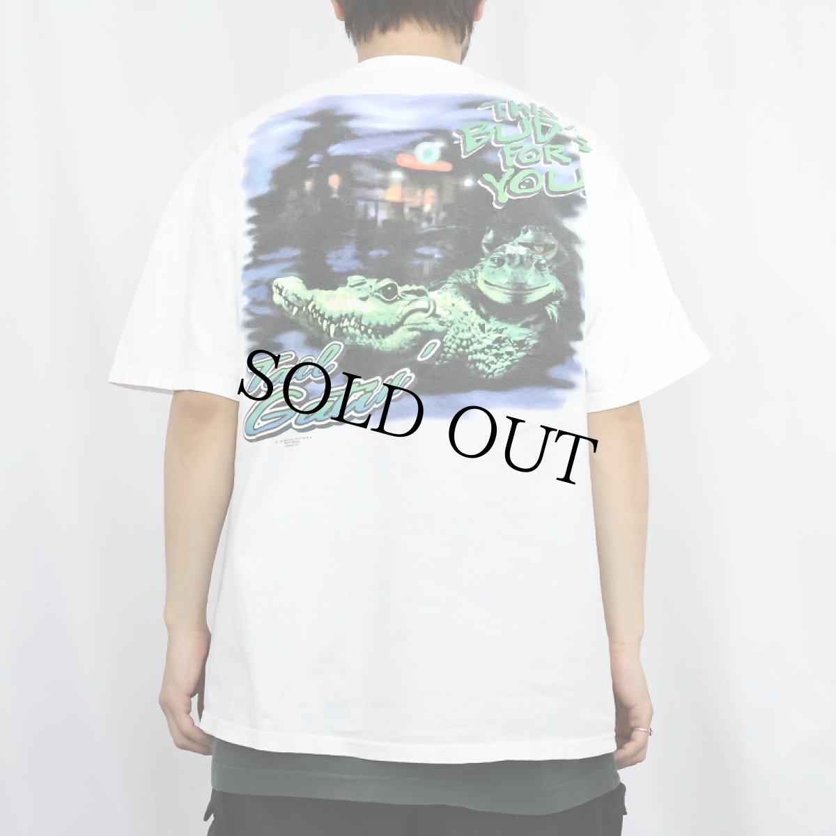 画像4: 90's Budweiser USA製 "THIS BUD'S FOR YOU" ビールメーカープリントTシャツ XL (4)