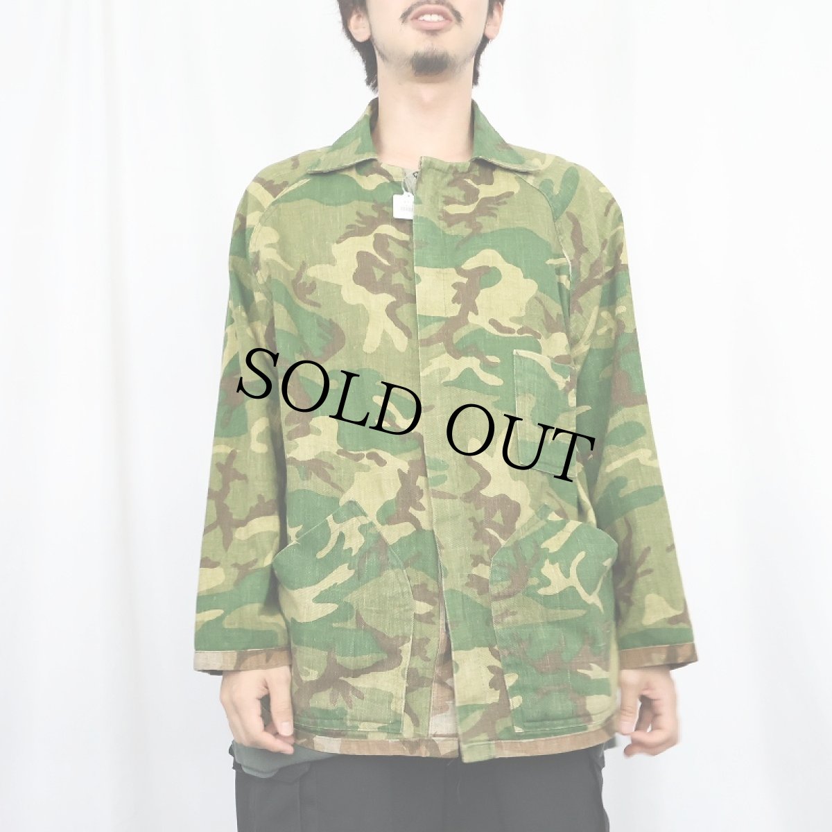 画像3: 70's カモ柄 リバーシブルハンティングジャケット (3)