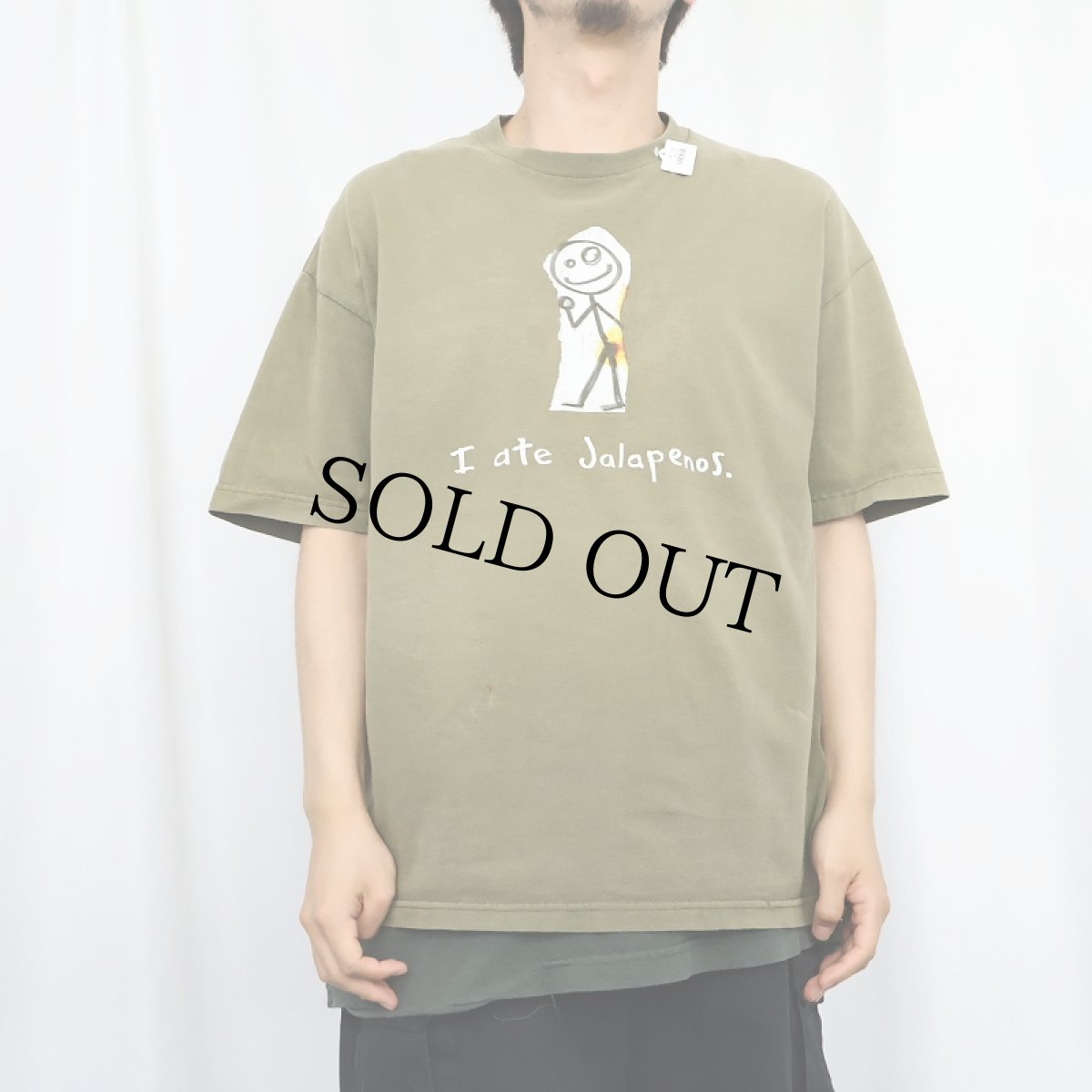 画像2: 2000's "I ate Jalapenos." イラストプリントTシャツ XL (2)