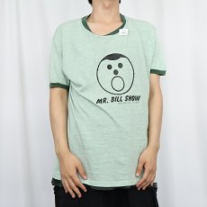 画像2: 70's Walter Wlliams "MR.BILL SHOW" イラストプリント リンガーTシャツ (2)