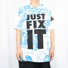 画像3: 90's Home Improvement USA製 "JUST FIX IT" シットコム メカニカルグラフィックプリントTシャツ XL (3)