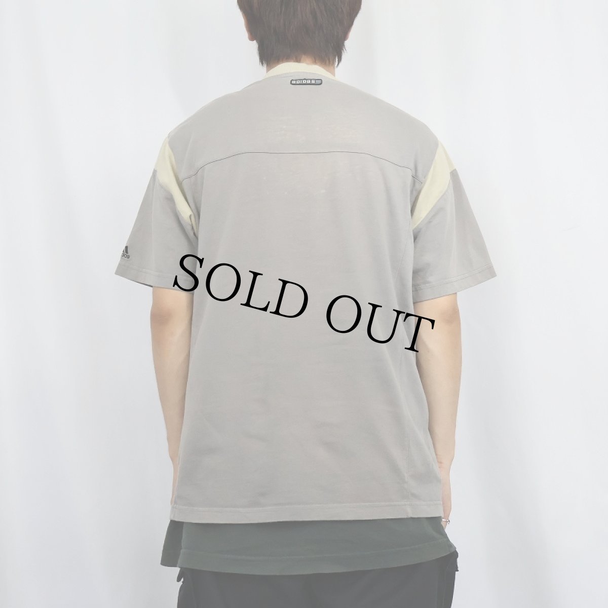 画像3: 90〜2000's adidas 切り替えデザイン ロゴ刺繍 フットボールTシャツ S (3)