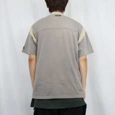 画像3: 90〜2000's adidas 切り替えデザイン ロゴ刺繍 フットボールTシャツ S (3)