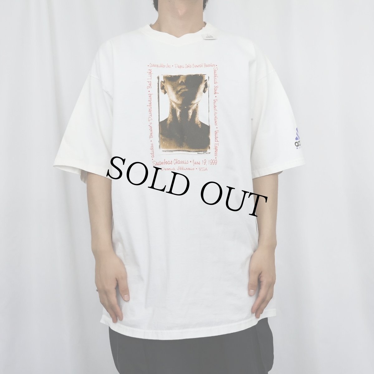 画像2: 90's adidas RUNNING "Gary Walter" ランニングレースプリントTシャツ XL (2)