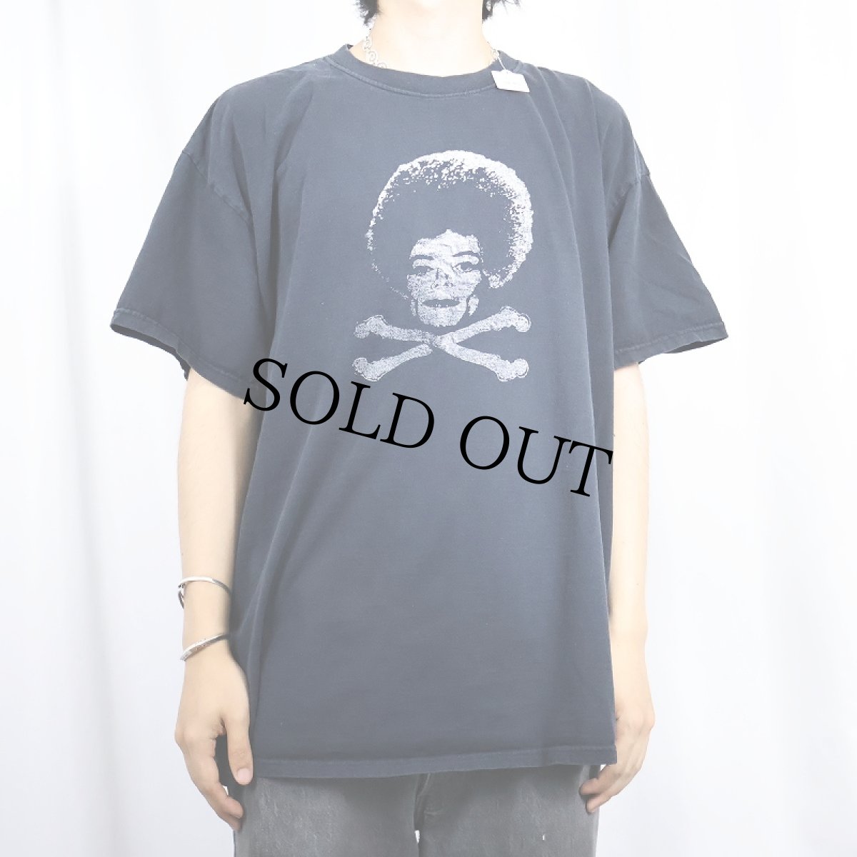 画像2: 2000's スカル パロディプリントTシャツ BLACK 2XL (2)