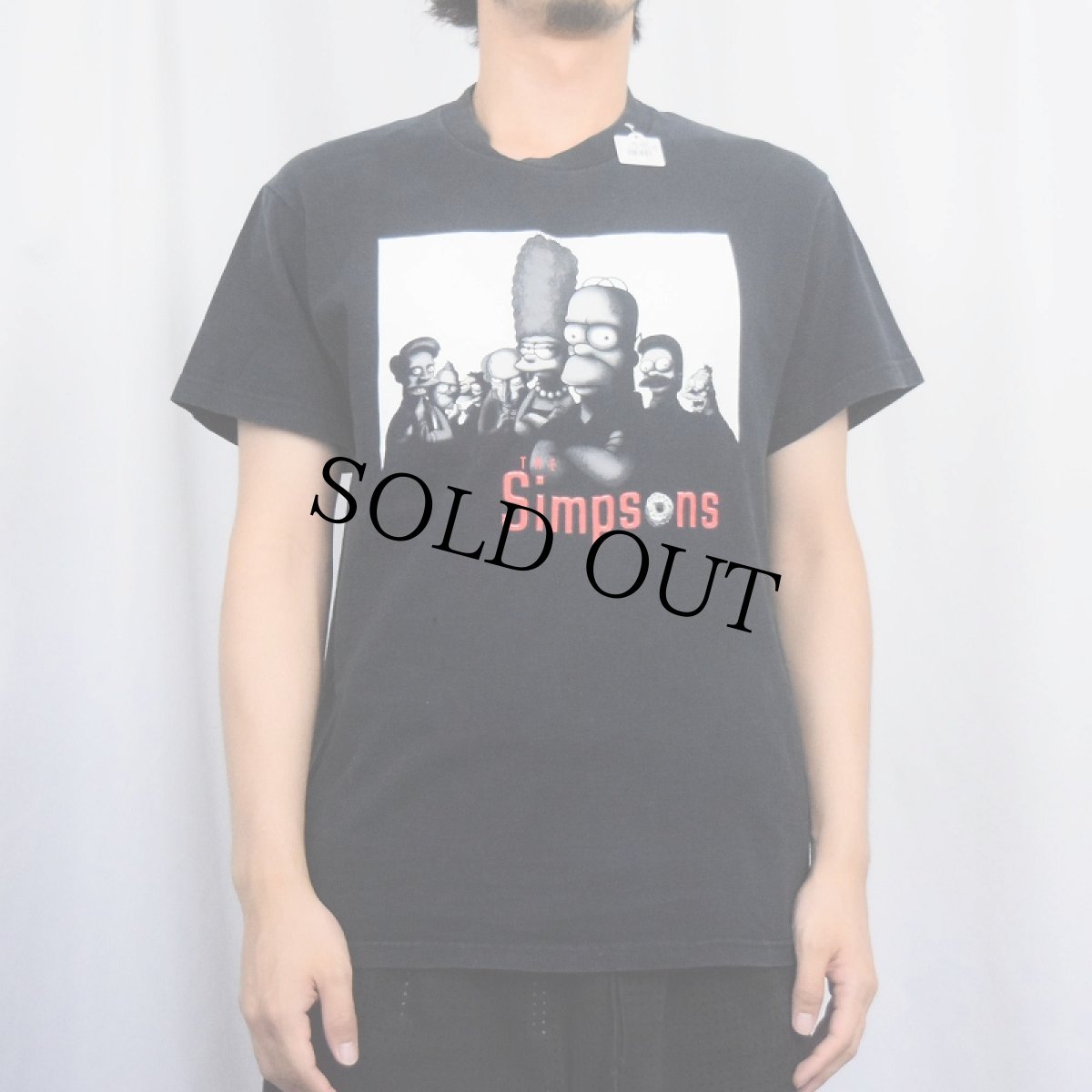 画像2: 90〜2000's The Simpsons "The Sporanos" キャラクターパロディプリントTシャツ BLACK M (2)