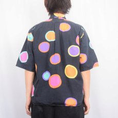 画像3: マルチドット柄 コットンシャツ BLACK L (3)