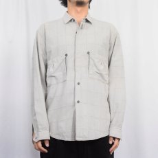 画像2: 90's Peyton SPAIN製 柄織 コットンシャツ SIZE48 (2)