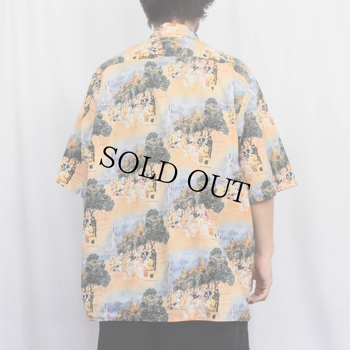 画像3: 90's Guy Buffet Collection by Reyn Spooner HAWAII製 アート柄 コットンアロハシャツ XL (3)