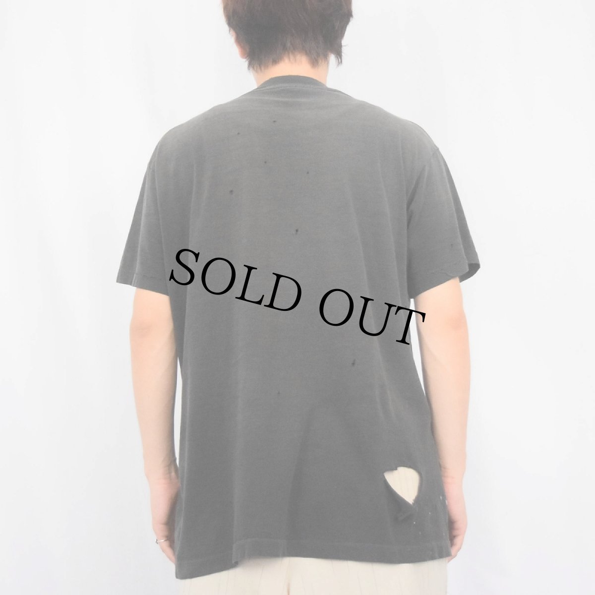 画像3: 80〜90's FRUIT OF THE LOOM USA製 無地 ポケットTシャツ BLACK (3)