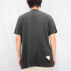 画像3: 80〜90's FRUIT OF THE LOOM USA製 無地 ポケットTシャツ BLACK (3)