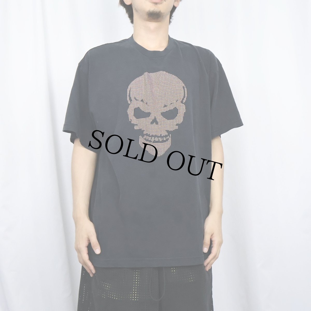 画像2: 2000's スカルプリントTシャツ BLACK XL (2)