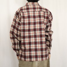 画像3: PENDLETON "OUTDOOR SHIRT" オンブレーチェック柄 ウールシャツ L (3)