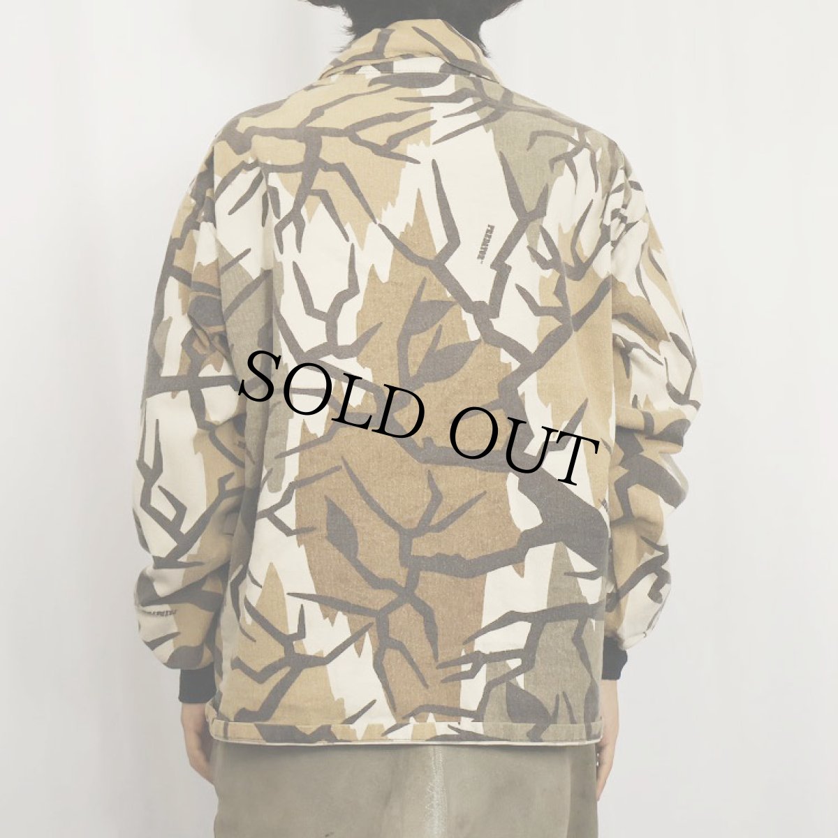 画像3: 90's PREDATOR CAMOUFLAGE USA製 プレデターカモ柄 コットンハンティングジャケット L (3)