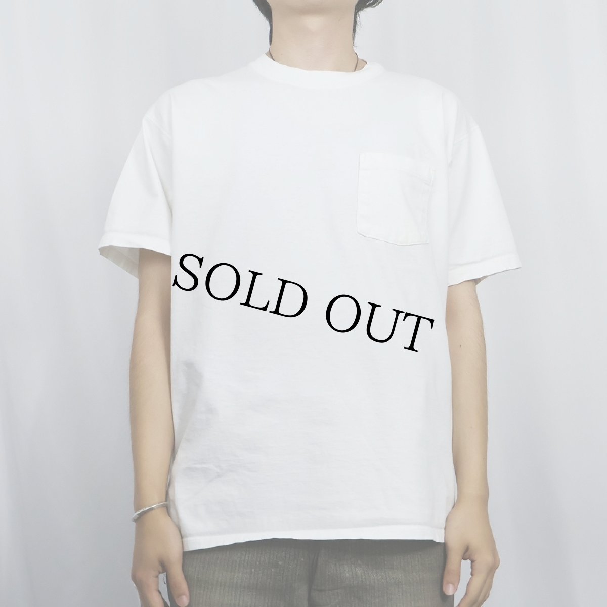 画像2: 90's RUSSELL ATHLETIC USA製 無地 ポケットTシャツ L (2)