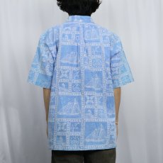 画像3: 80's Reyn Spooner 3点留め コットンポリ アロハシャツ (3)