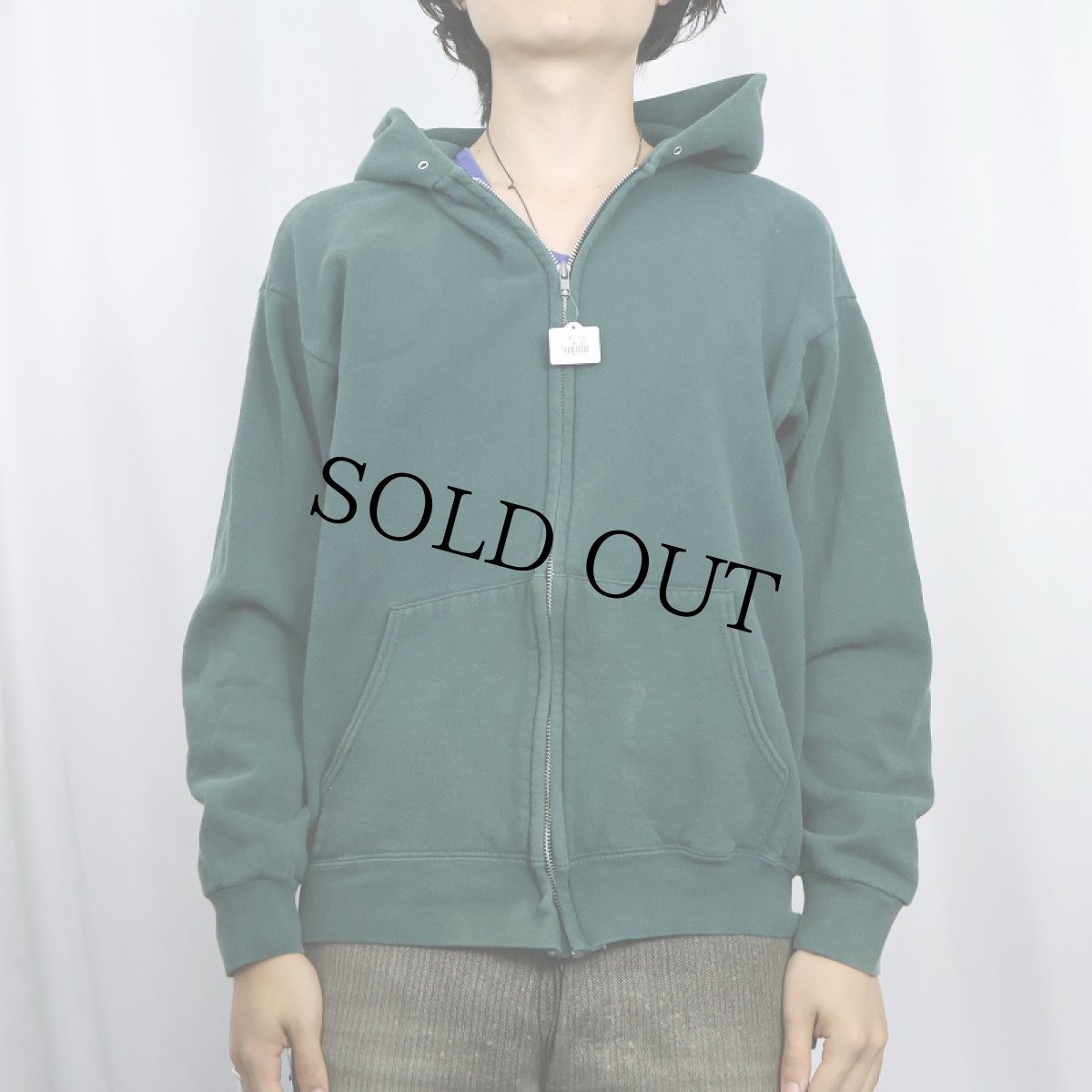 画像2: 80's〜 CHEETAH USA製 スウェットジップパーカー S (2)