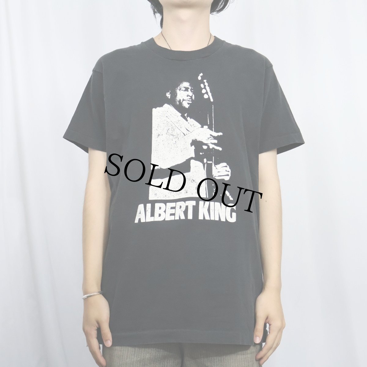 画像3: 90's Albert King USA製 ブルースシンガー プリントTシャツ BLACK L (3)