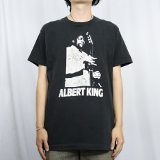 画像3: 90's Albert King USA製 ブルースシンガー プリントTシャツ BLACK L (3)