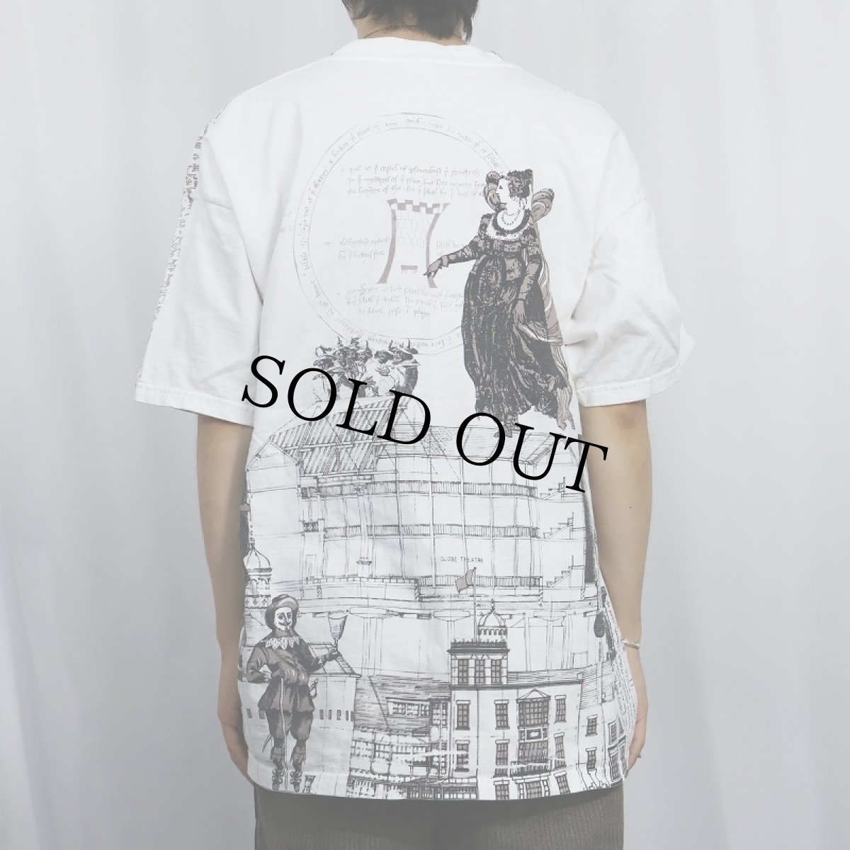 画像4: 【SALE】 2000's William Shakespeare 作家 大判プリントTシャツ XL (4)