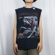 画像3: 2000's Cannibal Corpse カットオフスリーブ デスメタルバンドTシャツ L (3)