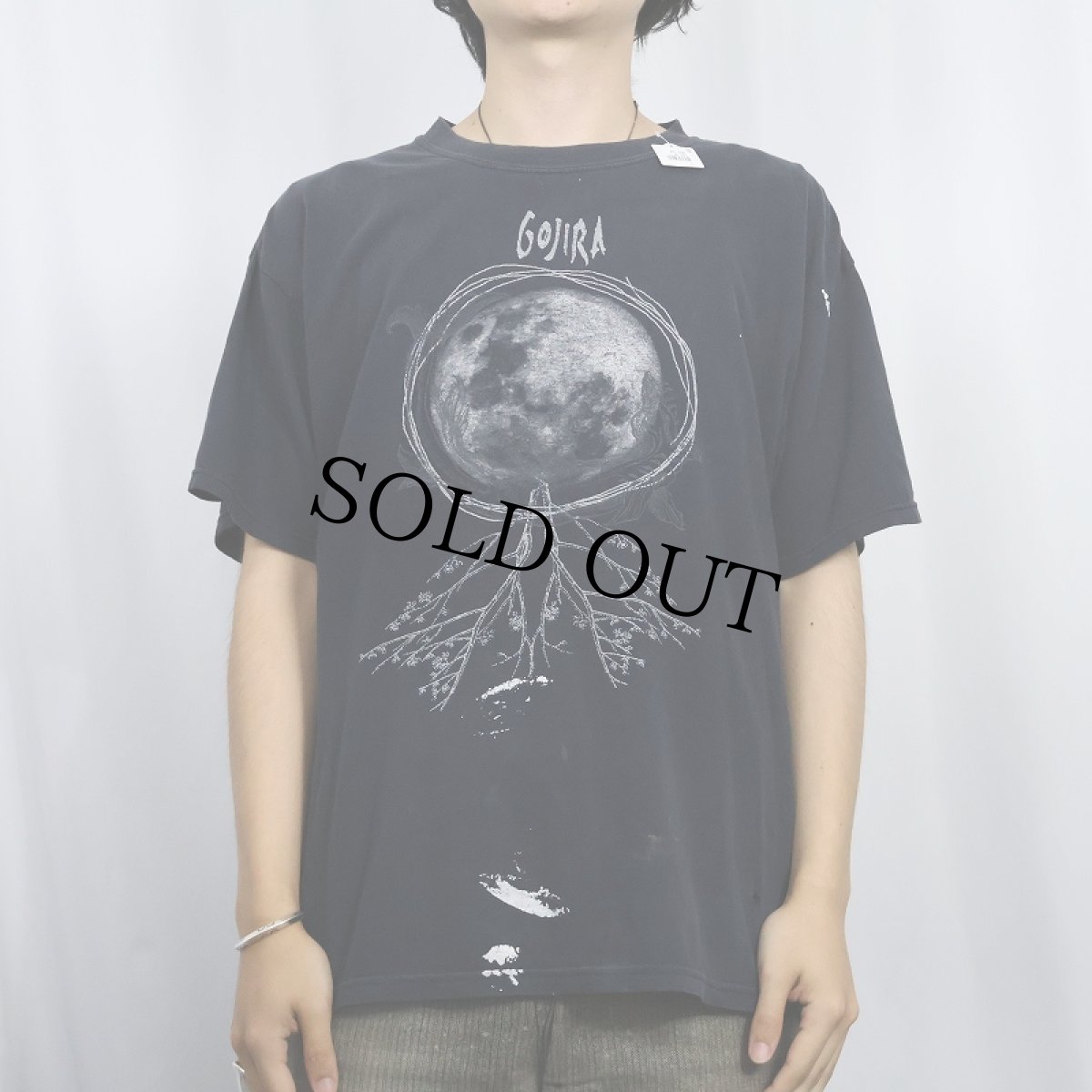 画像2: 2000's "GOJIRA" イラストプリントTシャツ BLACK XL (2)