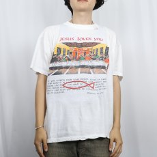 画像2: "JESUS LOVES YOU" ジーザス パロディプリントTシャツ (2)
