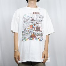 画像2: 90's HERSHEY'S USA製 "Chocolate Factory" お菓子企業 イラストプリントTシャツ XXL (2)