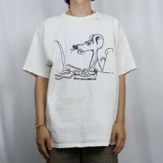画像2: 90〜2000's "MOUSE" シュールイラストプリントTシャツ XL (2)